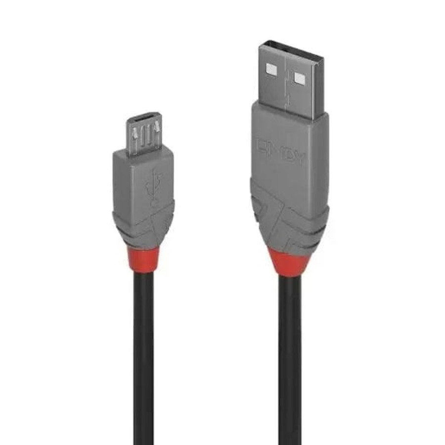 Accessories Robocube | 0.2M Usb 2.0 Type A To Micro-B Cable, Anthra Line For Bbc Micro:Bit